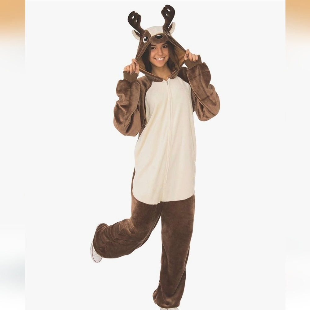Deer 1 Piece Hooded Jumpsuit - NWT - L/XL